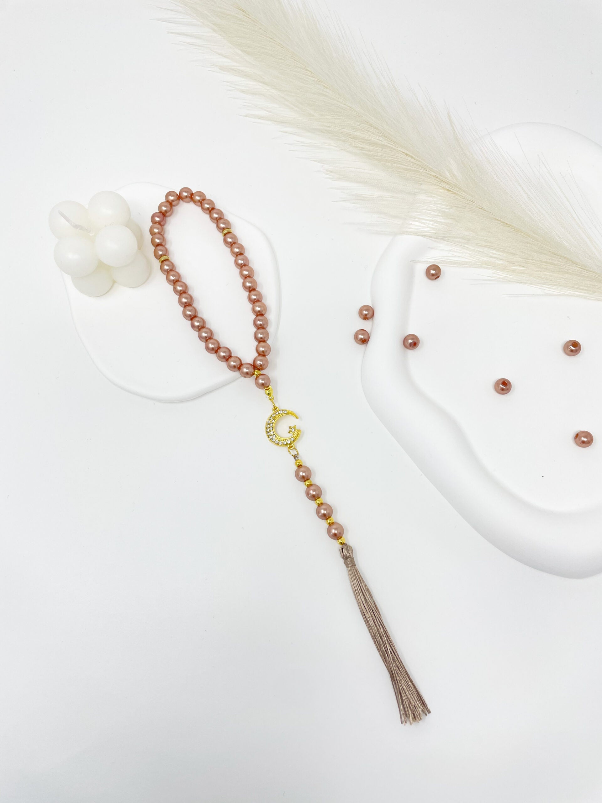 Tasbih 33 Beads - Shine Collection - Beige