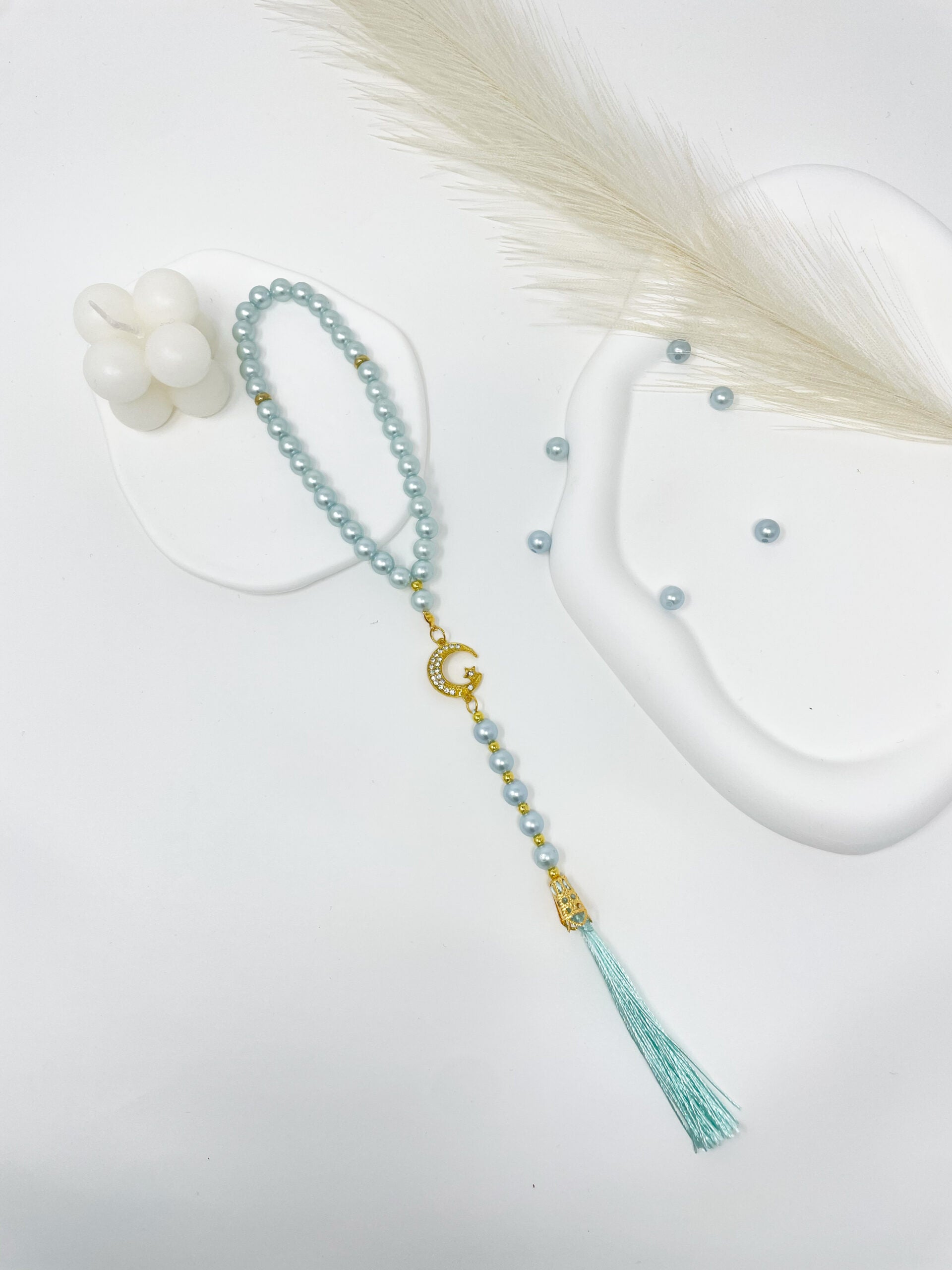 Tasbih 33 Beads - Shine Collection - Light Blue