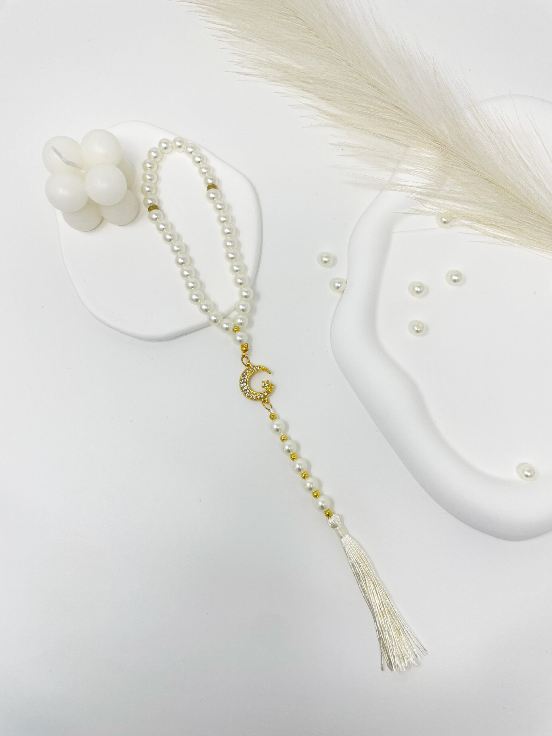 Tasbih 33 Perlen - Shine Collection - Creme