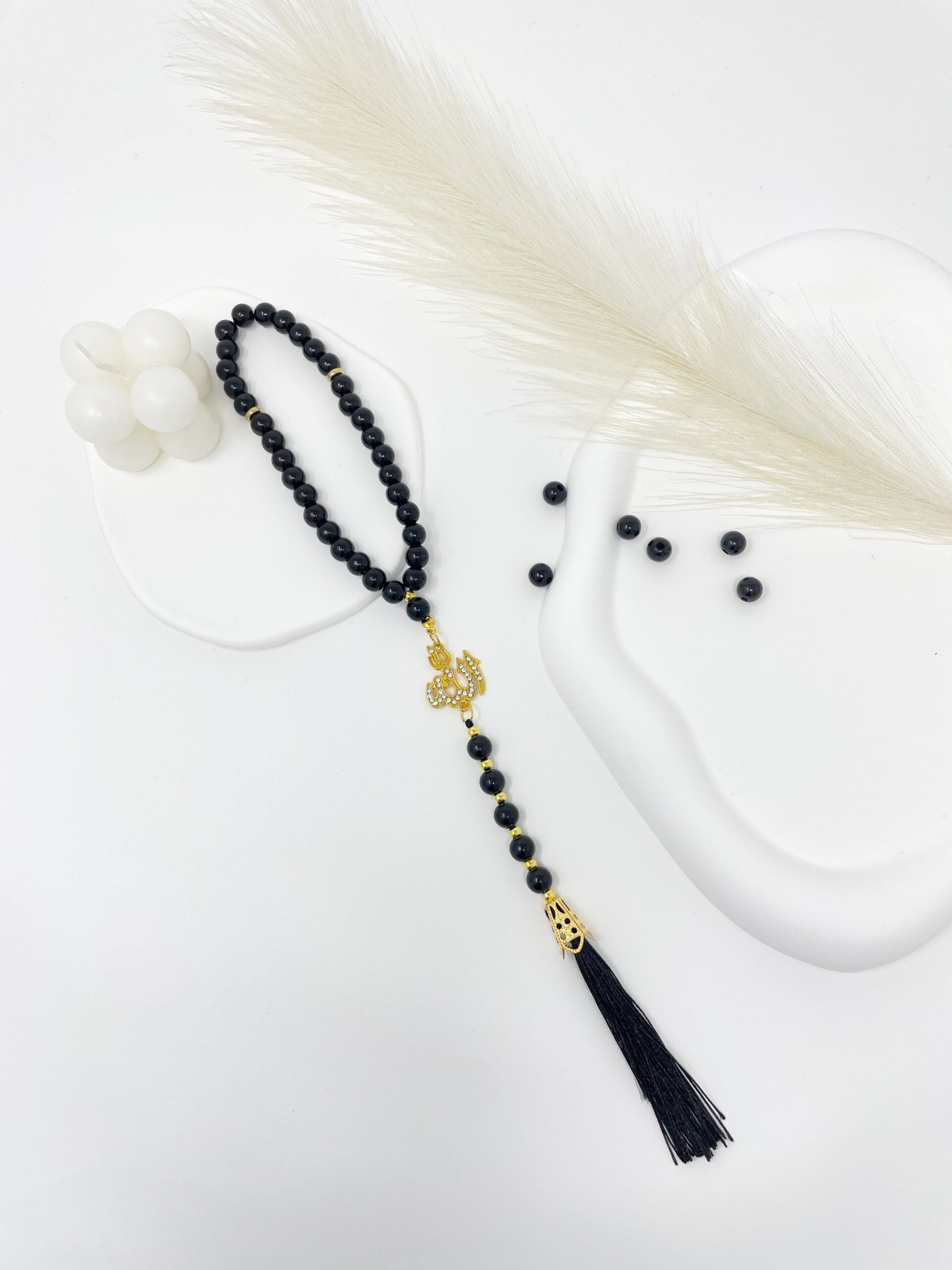 Tasbih 33 Beads - Shine Collection - Black