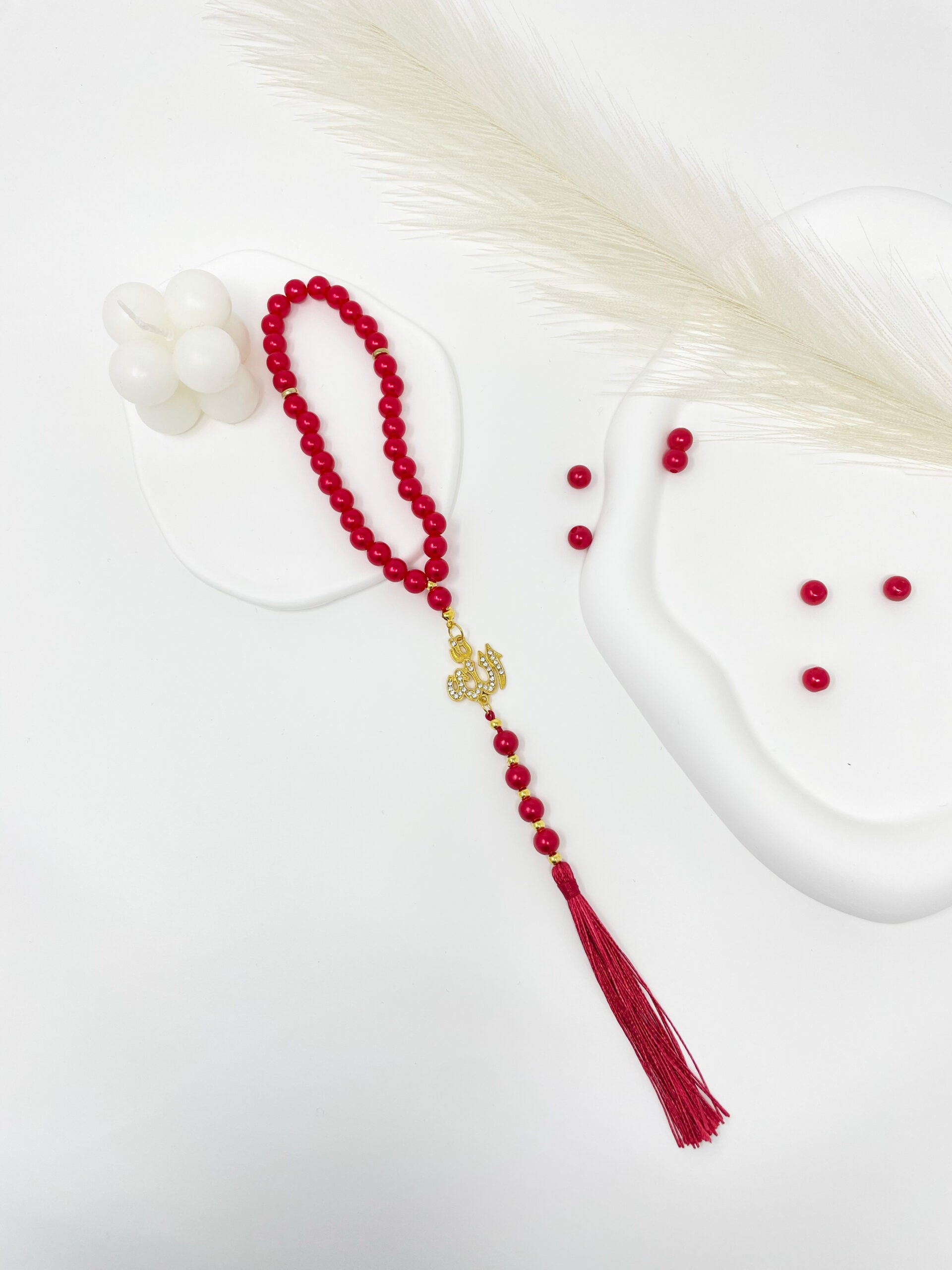 Tasbih 33 Beads - Shine Collection - Red