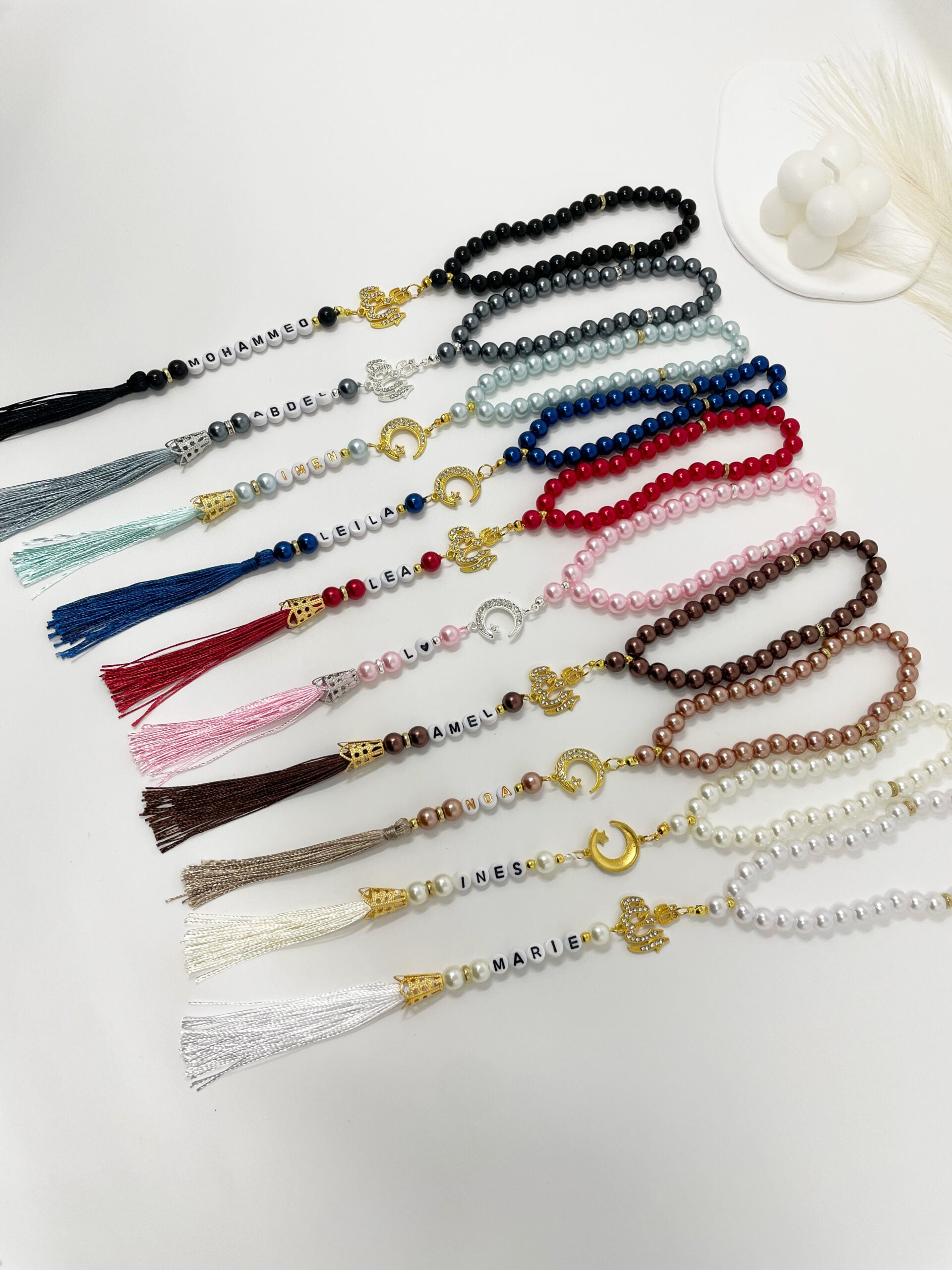 Tasbih 33 Beads - Shine Collection - Light Blue