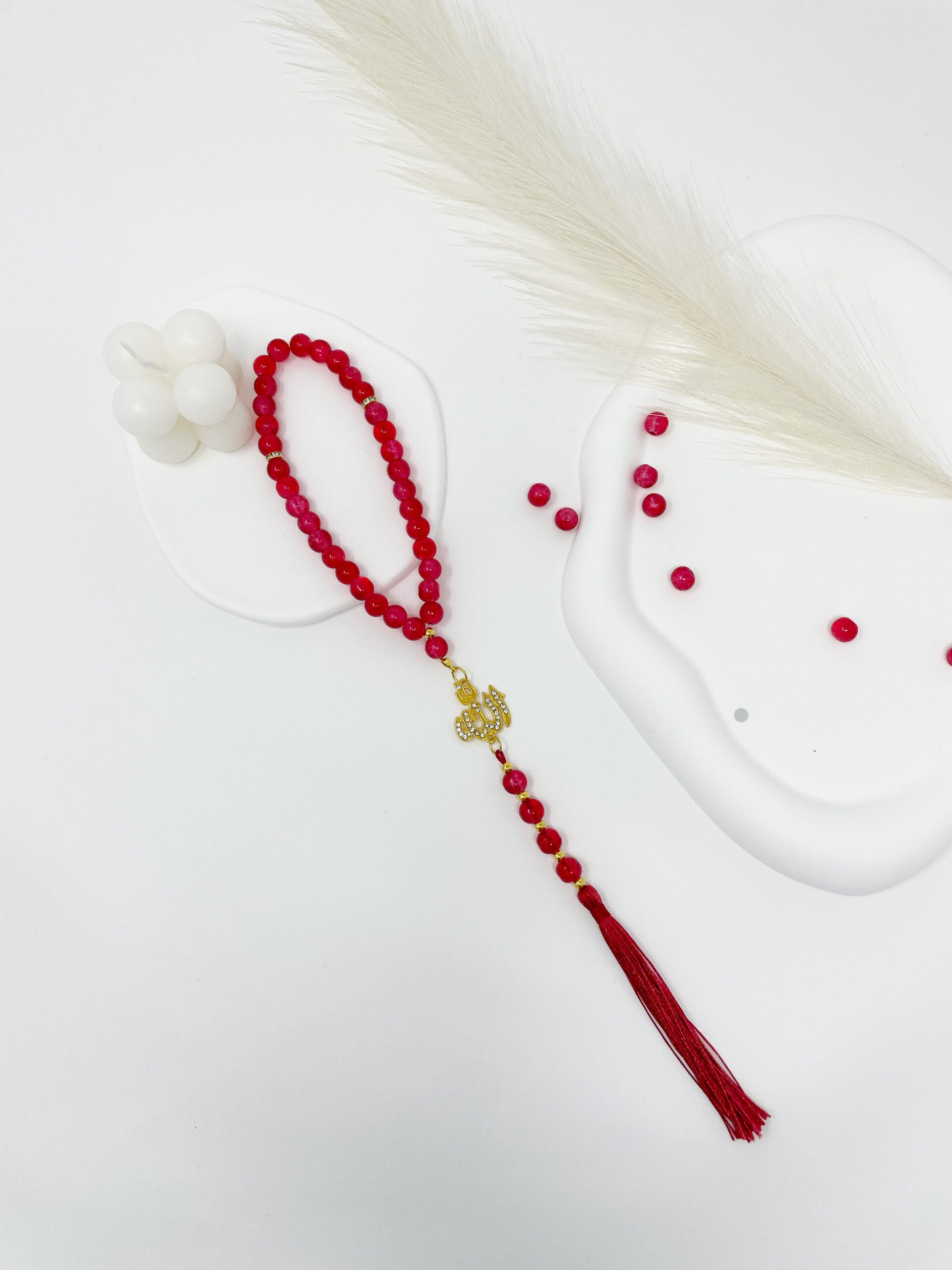 Tasbih 33 Beads - Crystal Collection - Red