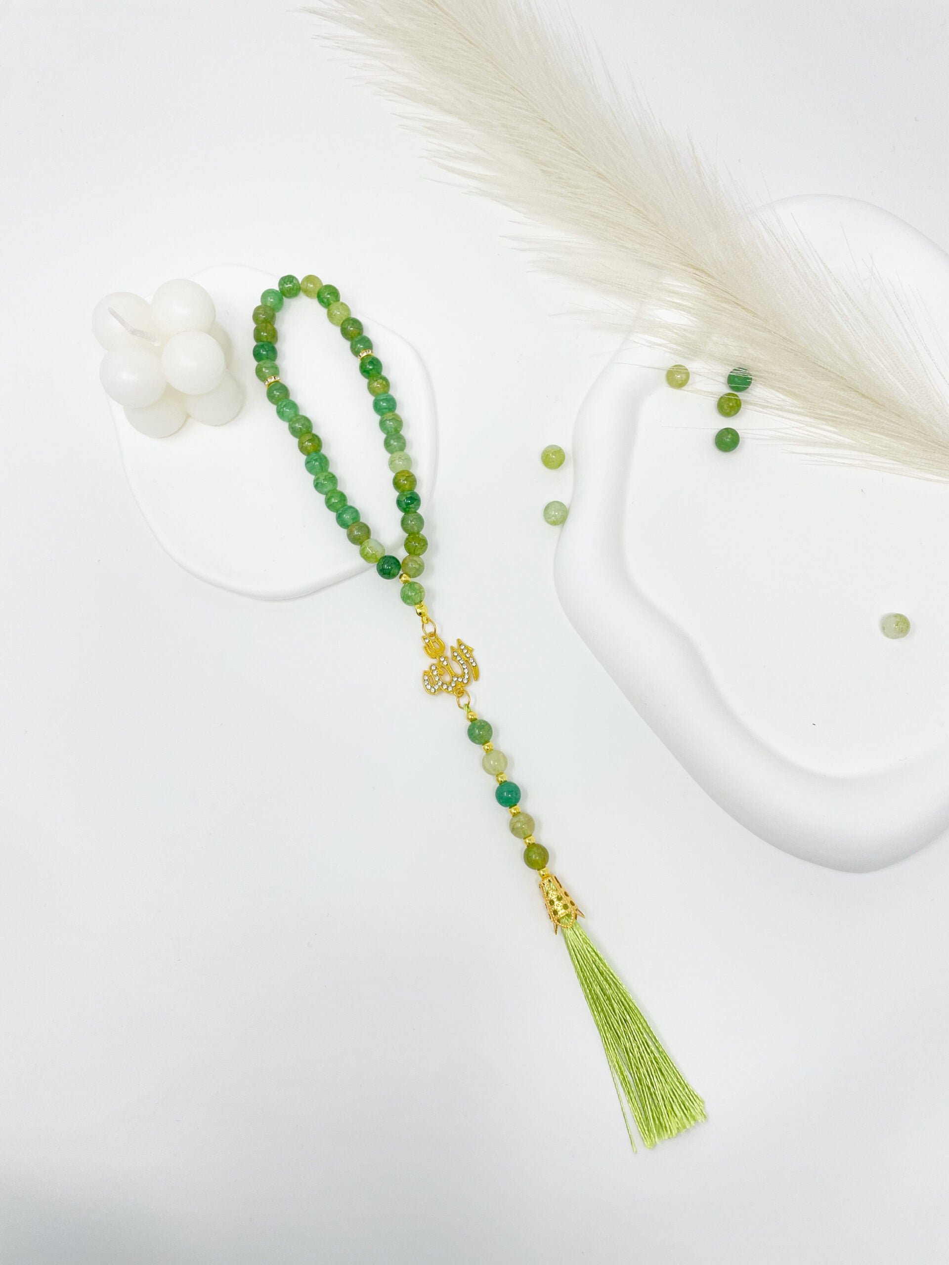 Tasbih 33 Beads - Crystal Collection - Green