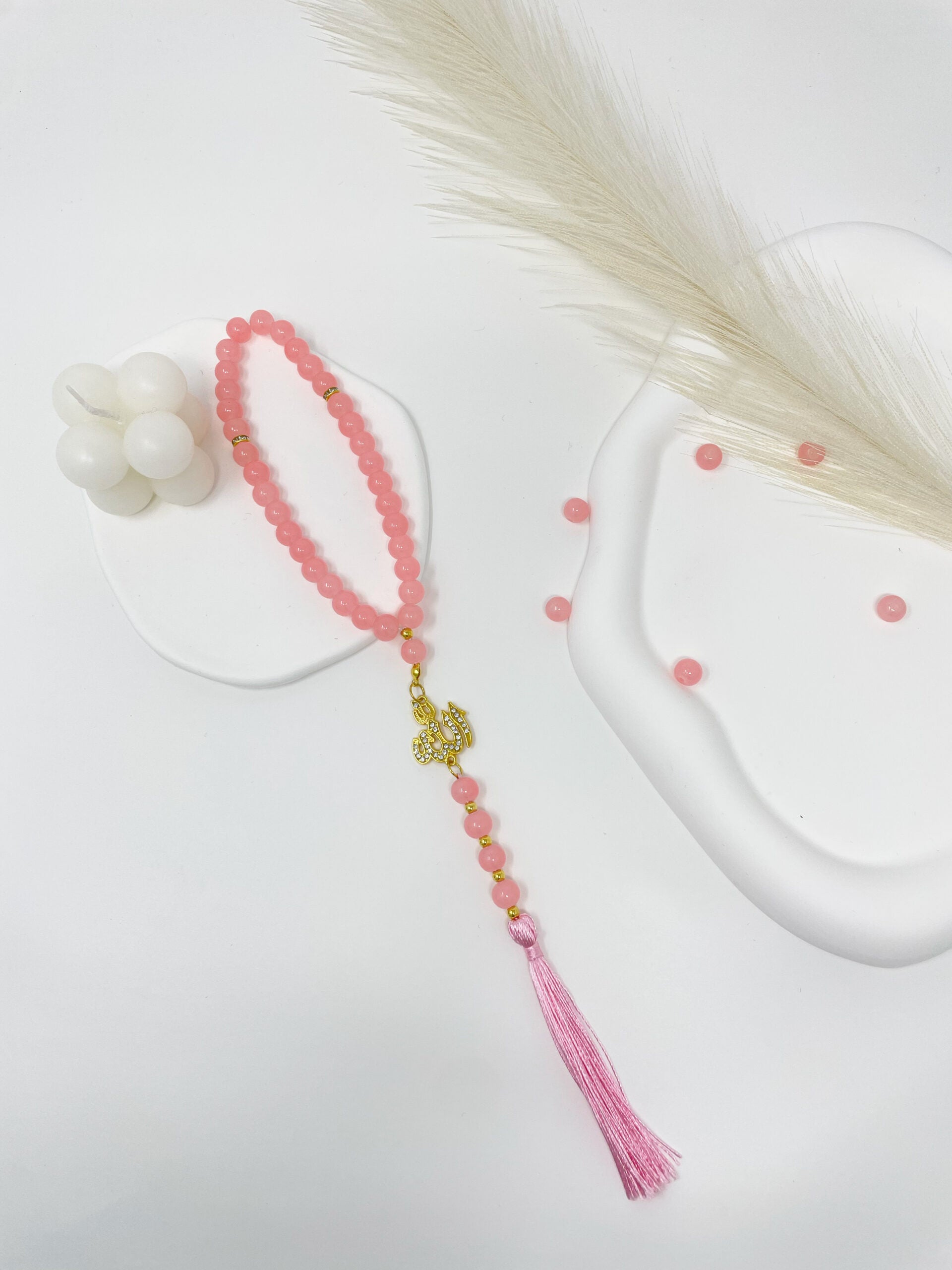 Tasbih 33 Beads - Jade Collection - Pink