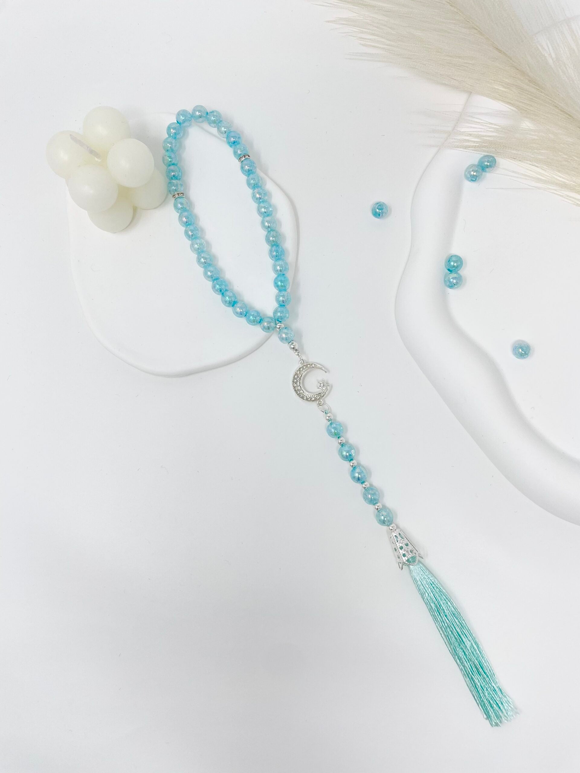 Tasbih 33 Beads - Shine Collection - Turquoise Blue