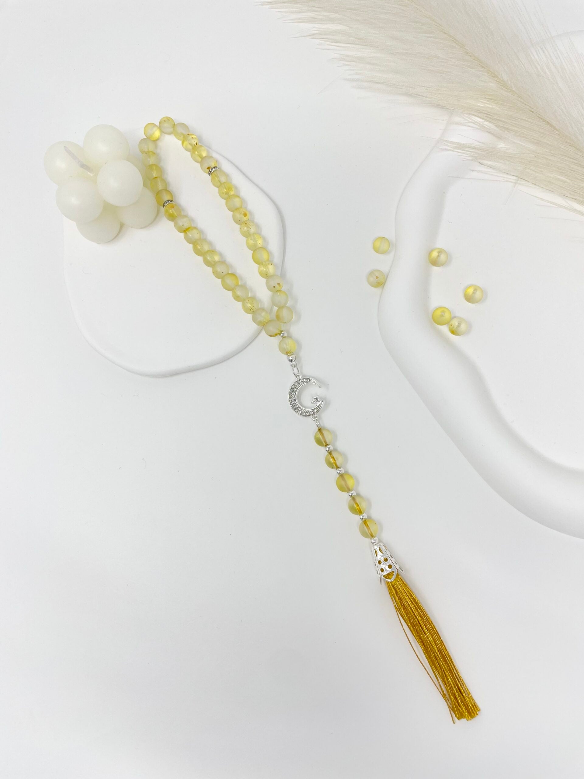 Tasbih 33 Beads - Iced Collection - Yellow