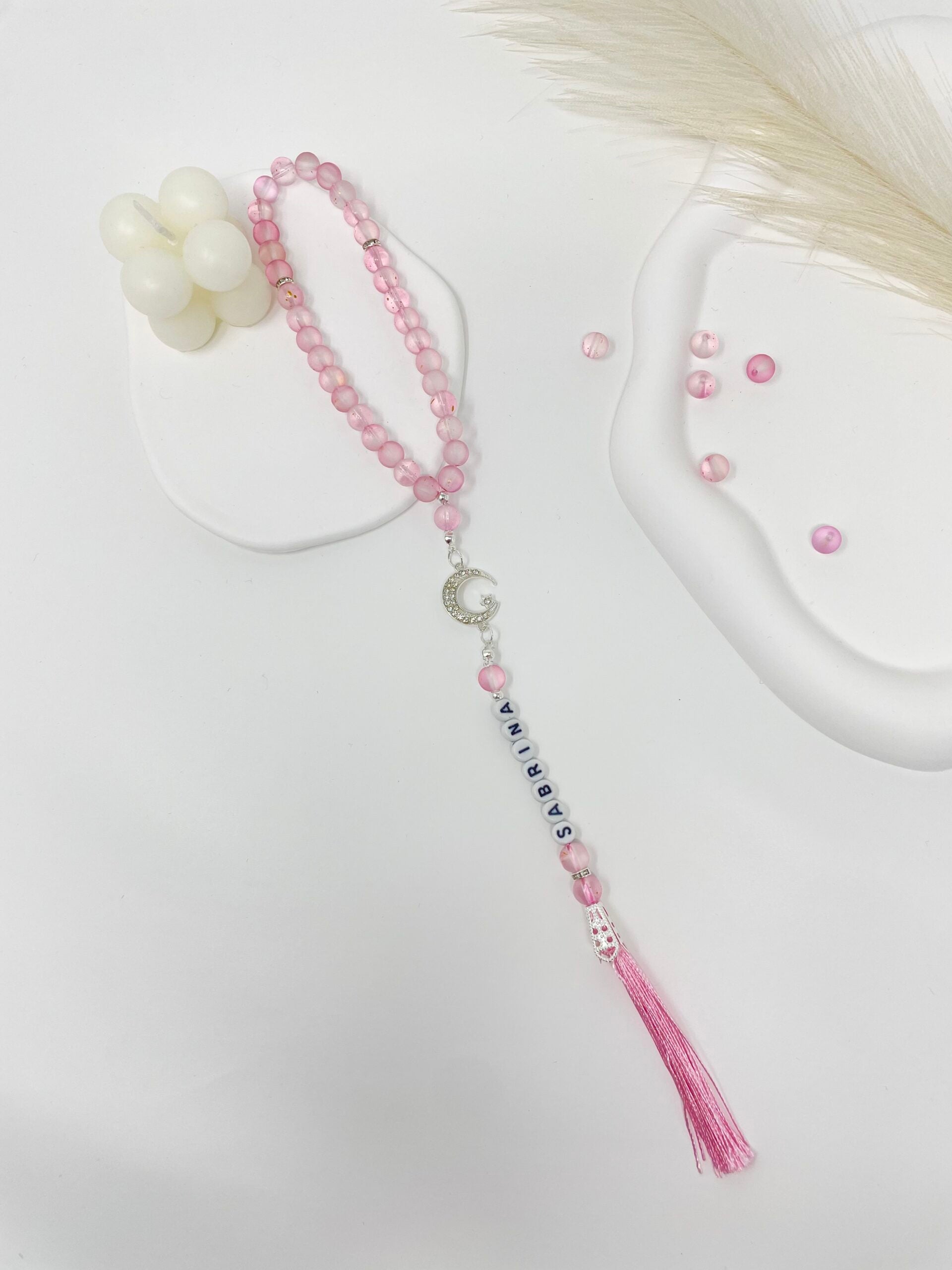 Tasbih 33 Beads - Iced Collection - Pink