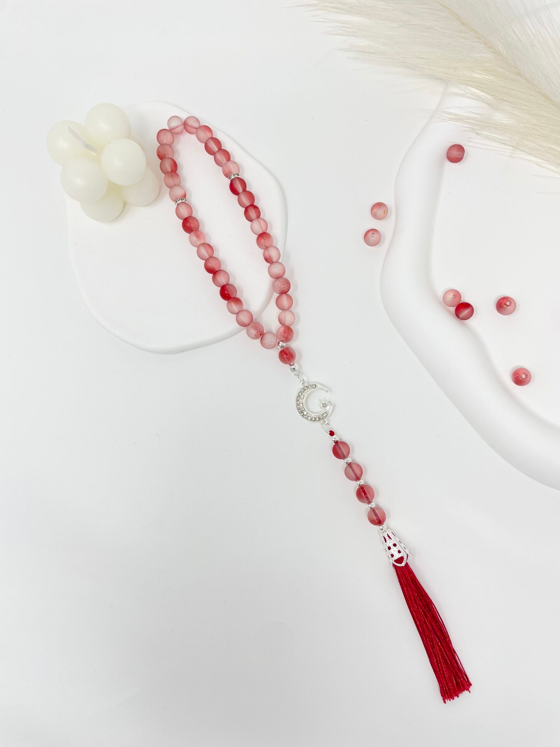 Tasbih 33 Beads - Glacé Collection - Red